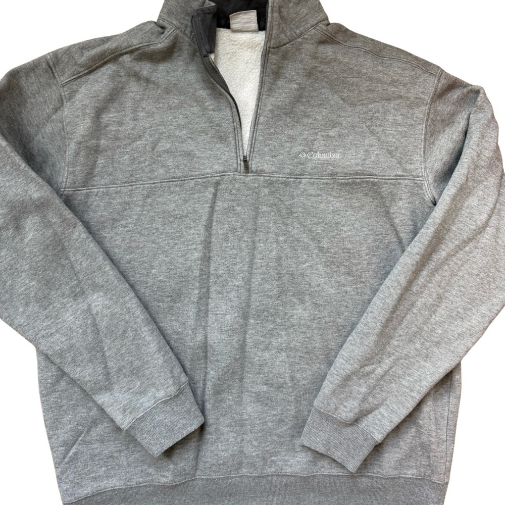 Columbia Men's Heather‎ Gray Zip-Up Sweater - Picture 5 of 10